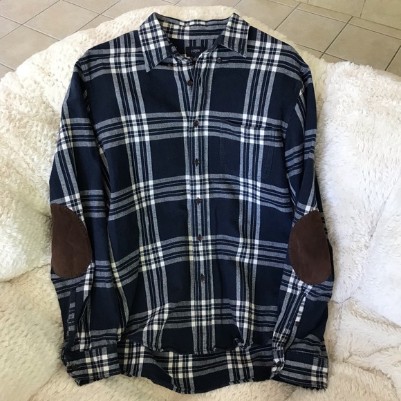 J. Crew Flannel Shirt with Elbow Patches